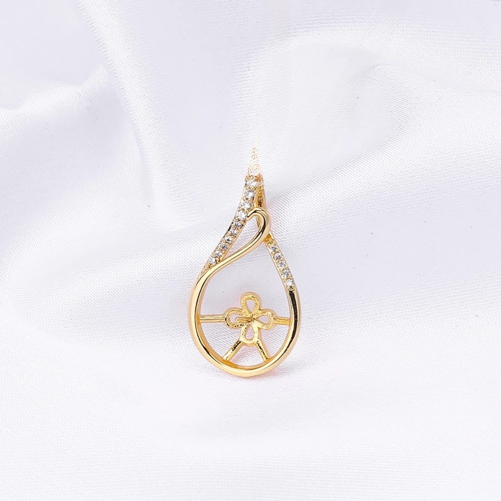 

5 шт., застежка-подвеска, соединитель с медным покрытием, 18-каратное золото, подвеска, настройки, фурнитура для ювелирных изделий, детали, фурнитура, аксессуары для подключения