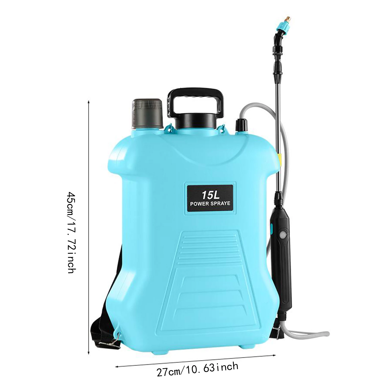 4 Gallon/15L Electric Backpack Garden Sprayer with Shoulder Strap Rechargeable Battery Powered Sprayer for Lawn Garden Yard view 4
