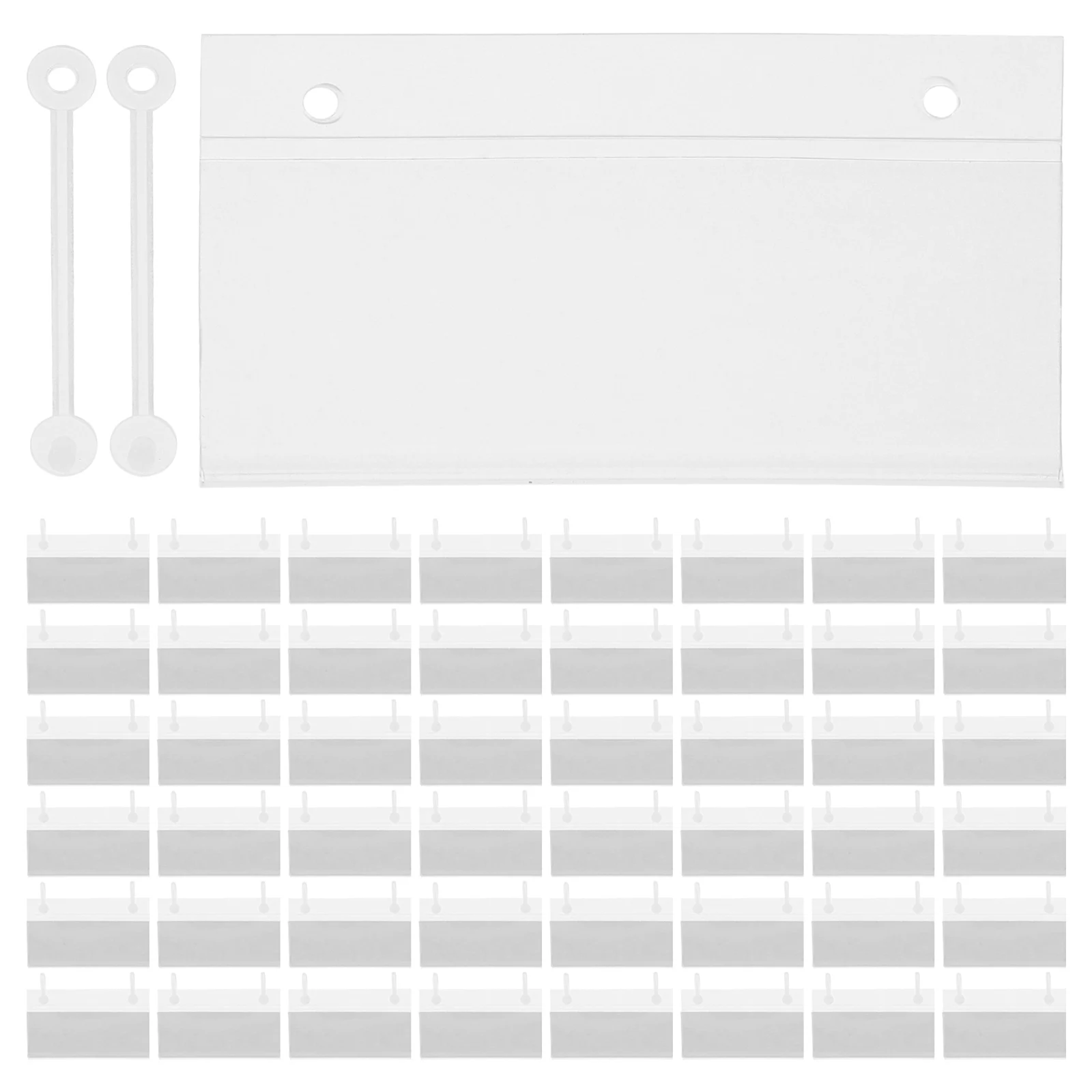

1 Set Transparent Plastic Basket Label Holders Easy Snap Locking For Supermarket Pantry Warehouse Retail Store Use Sturdy Pvc