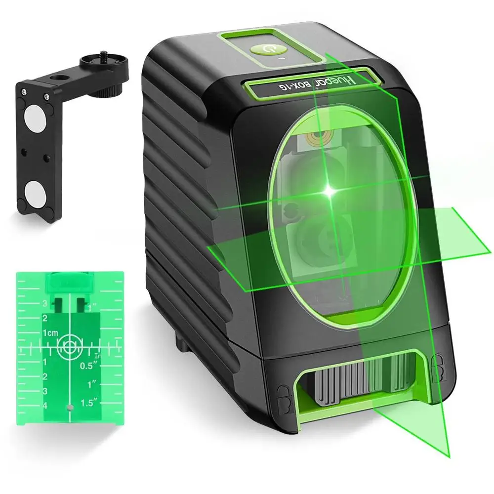 360 Degree Green Cross Line Laser Level with Pulse Mode Self Leveling IP54 Rated 150ft Range Magnetic Bracket & Carry Bag