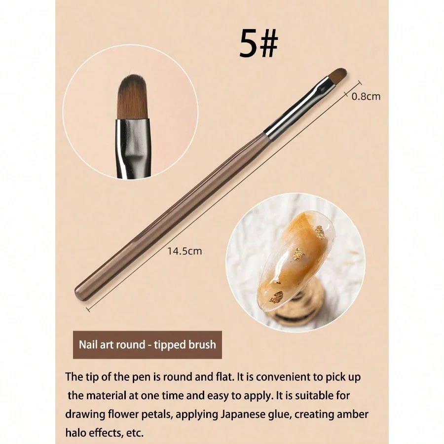 Acrylic Nail Brush Set Acrylic Powder Brush PolyExtension Gel Brush Nail Polish Carving Pen ForWomen Home Solon Diy Nail Art Brushes NailPen,Pinceau Ongle Gel image 8