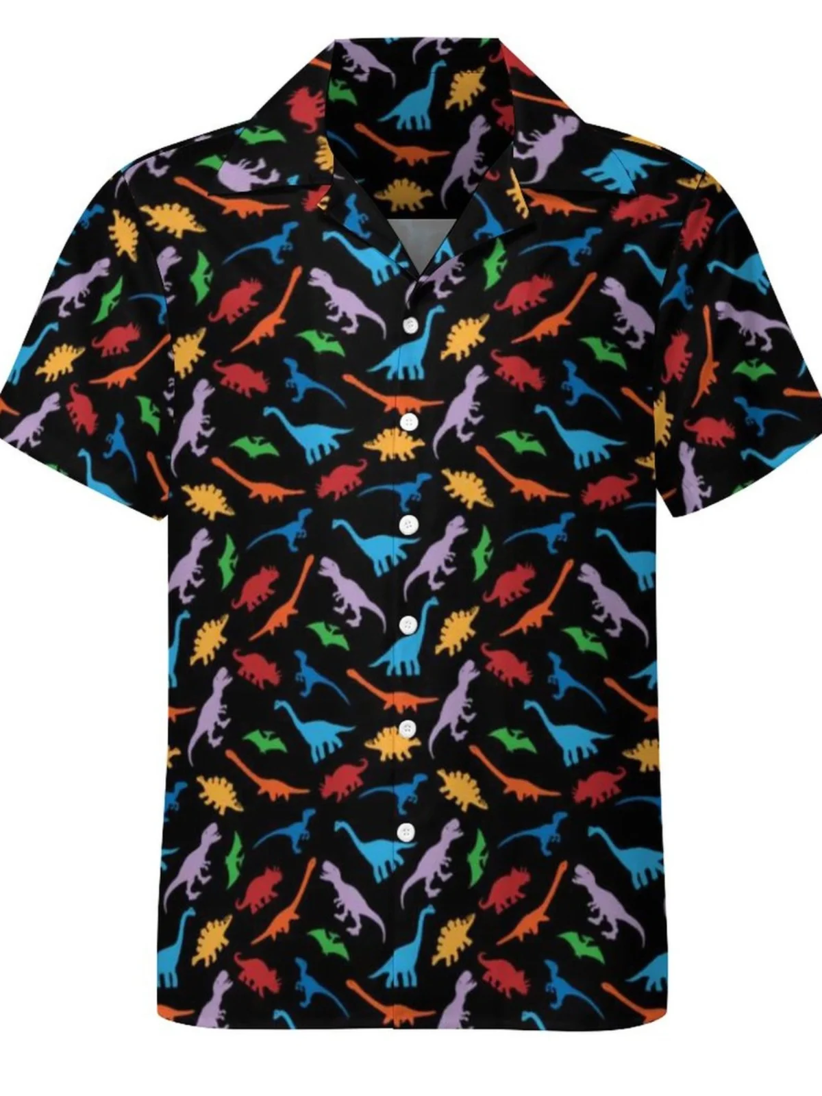

Men's Slim Fit Printed ort Sve irt Casual Summer Faion Youth ular Turn-down Collar Other Material 00%