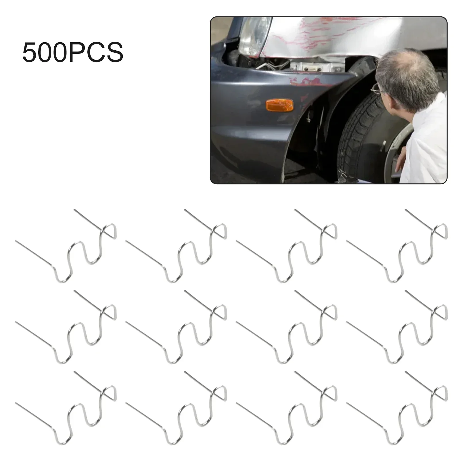 500PCS 0.6/0.8mm Hot Stapler Staples Plastic Welding Nails For Car Bumper Plastic Welder Repair Kit Soldering Tools