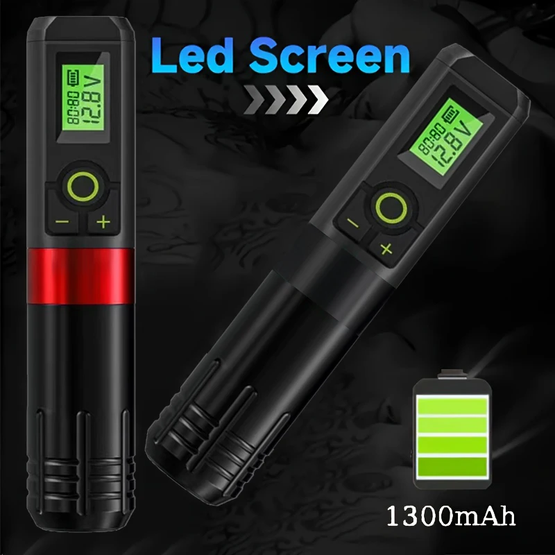 

Wireless Digital LED Display USB Charging Rotating Tattoo Machine 1300mAh Lithium Battery Long Battery Life Suitable for Artists