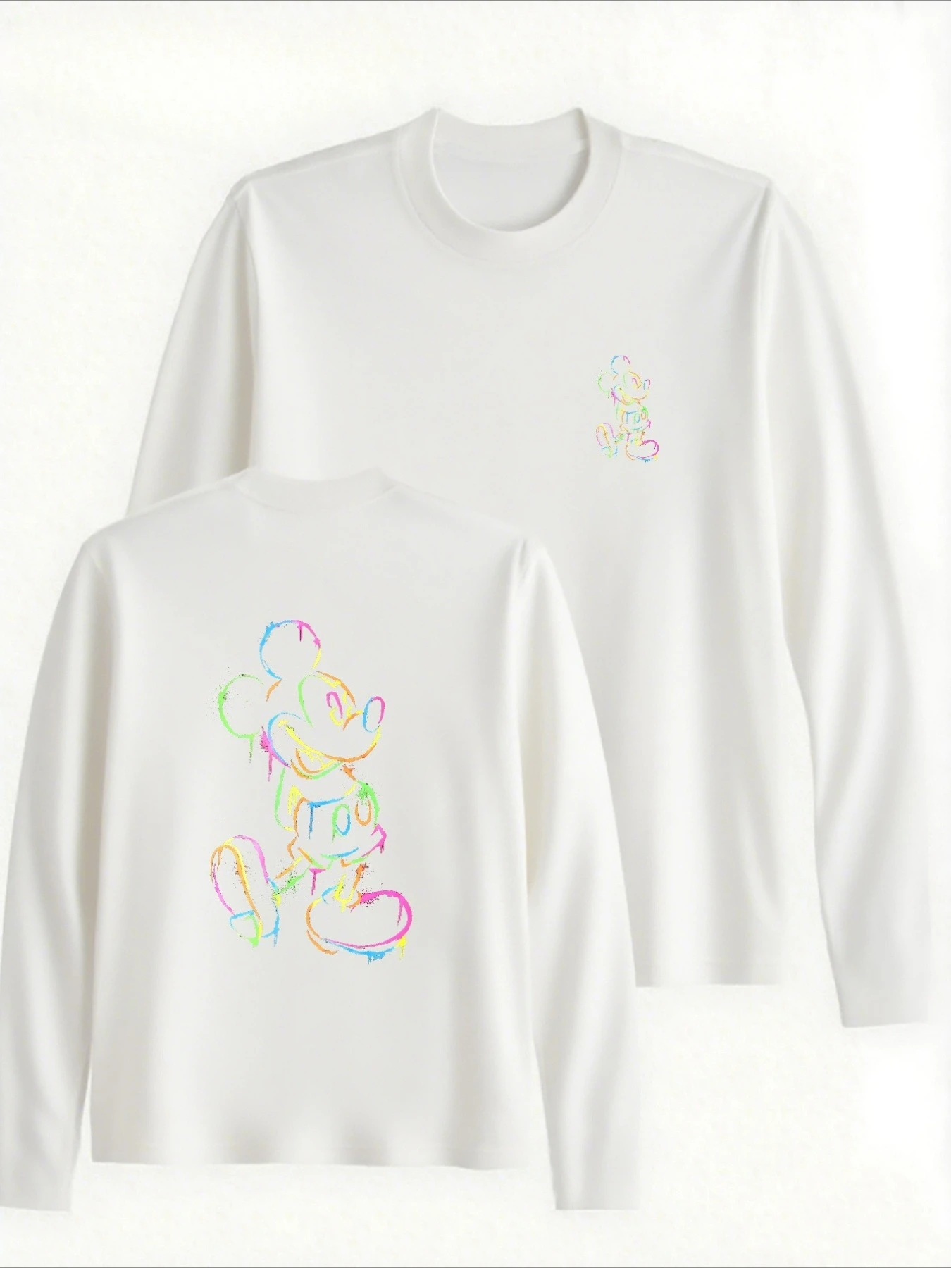 2025 disney mickey mouse moletom gráfico masculino e feminino em torno do pescoço manga longa pulôver dos desenhos animados topos casuais feminino hoodies