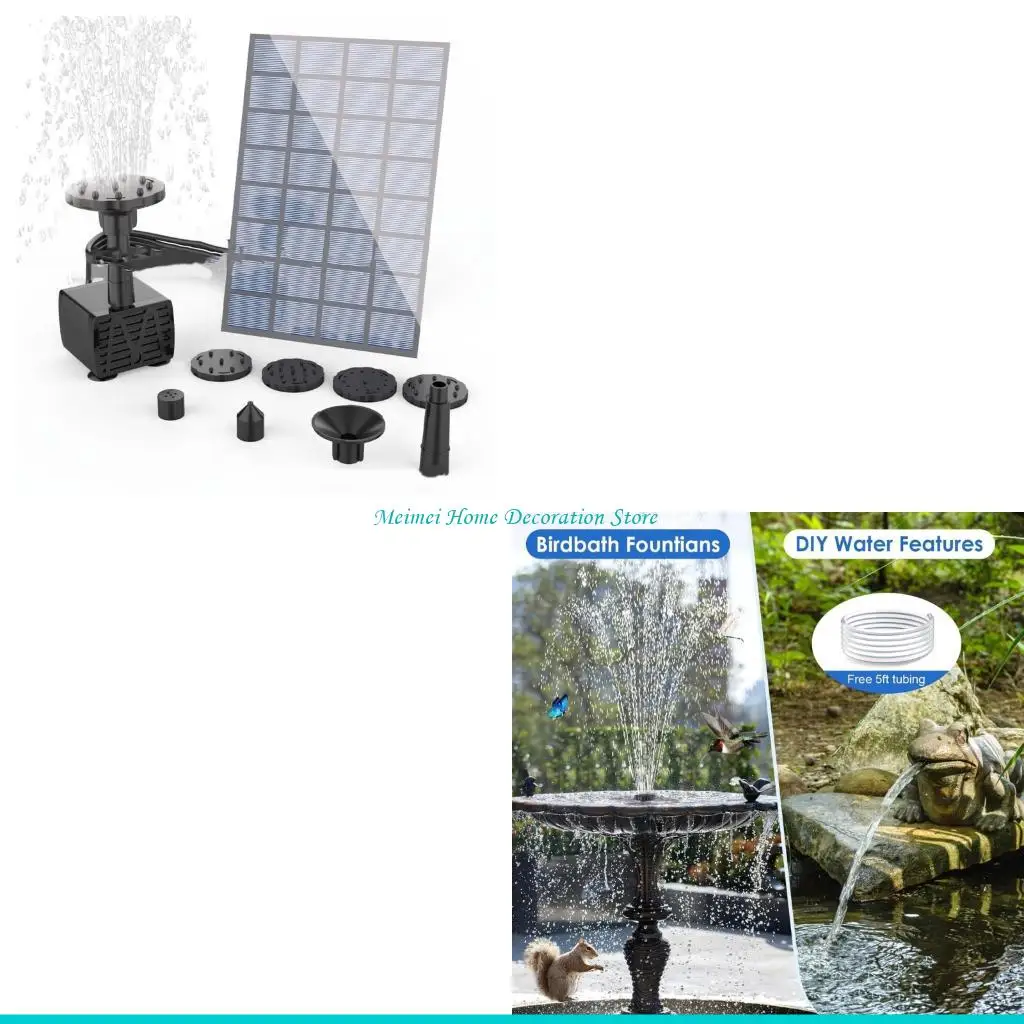 

H7BF 1 комплект фонтанных насосов на солнечной энергии для птичьих ванн, уличных водных насосов