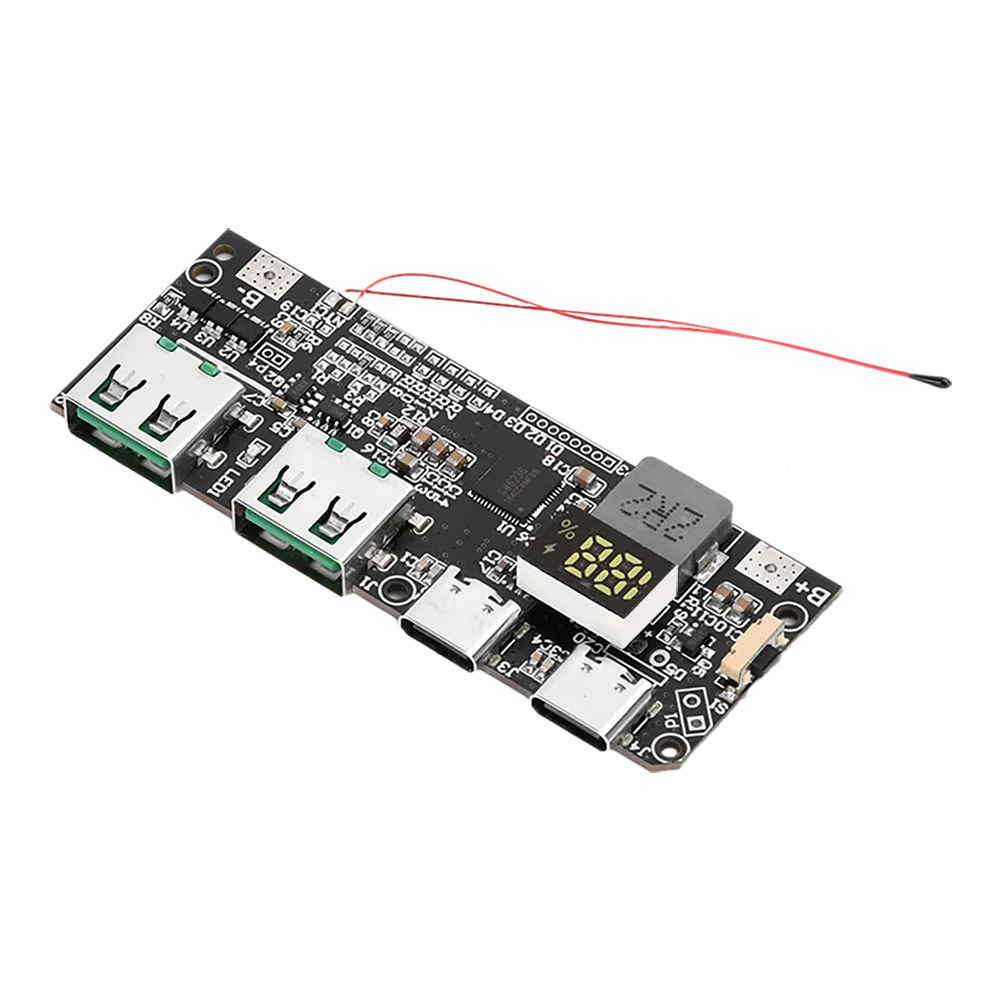 22.5W Quick Charging Mobile Power Module QC PD 4 Port Dual USB Type C Mobile Power Bank Circuit Board Protection DIY Motherboard