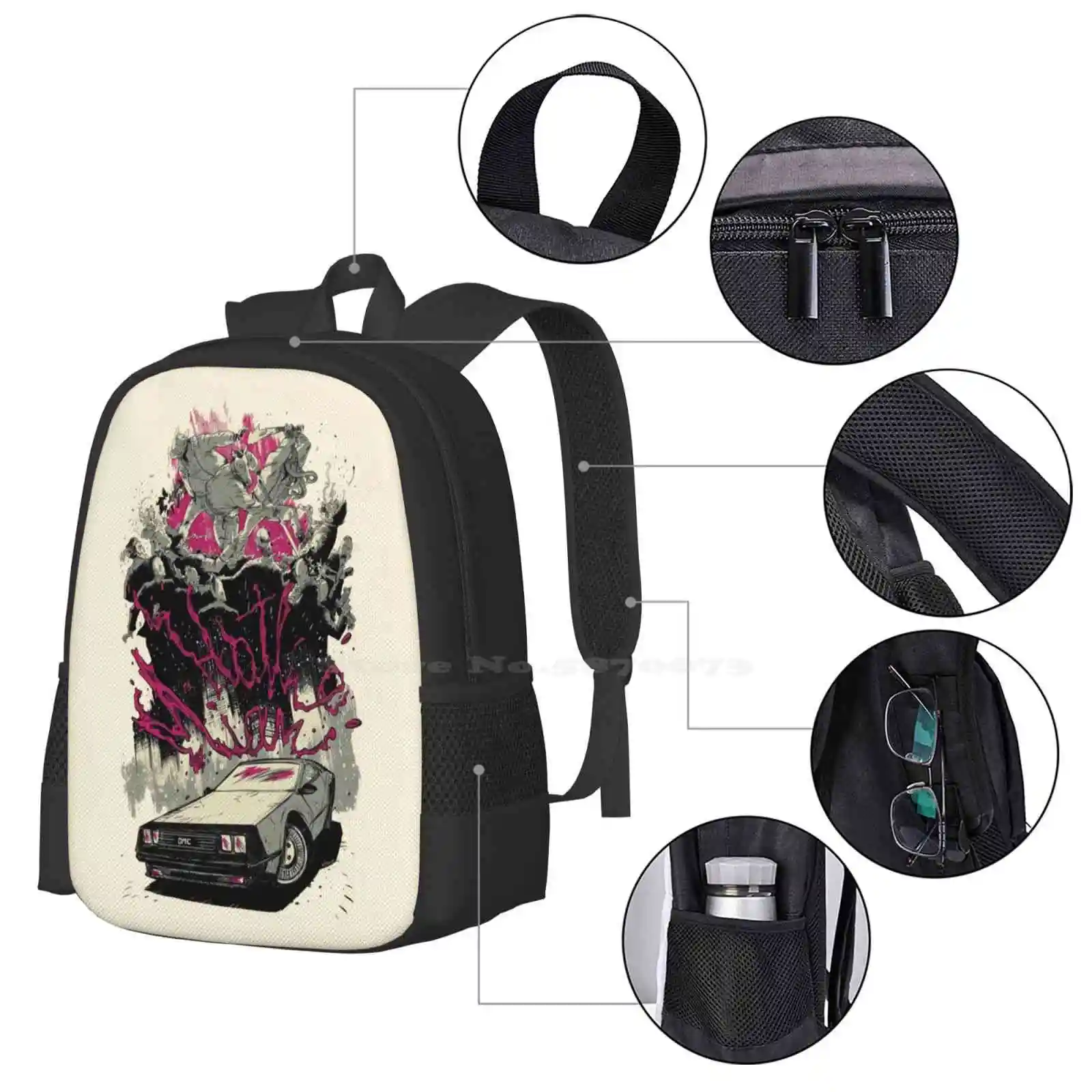 Ransel desain cetak 3D Hotline Miami tas pelajar Hotline Miami Richard Videogame Neo 80 Drive