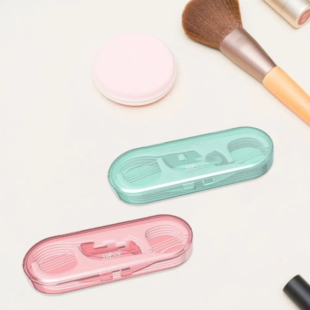 Ensemble de mini cure-dents en soie dentaire, livres oraux, brosse interdentaire en plastique avec 10 pièces, cure-dents