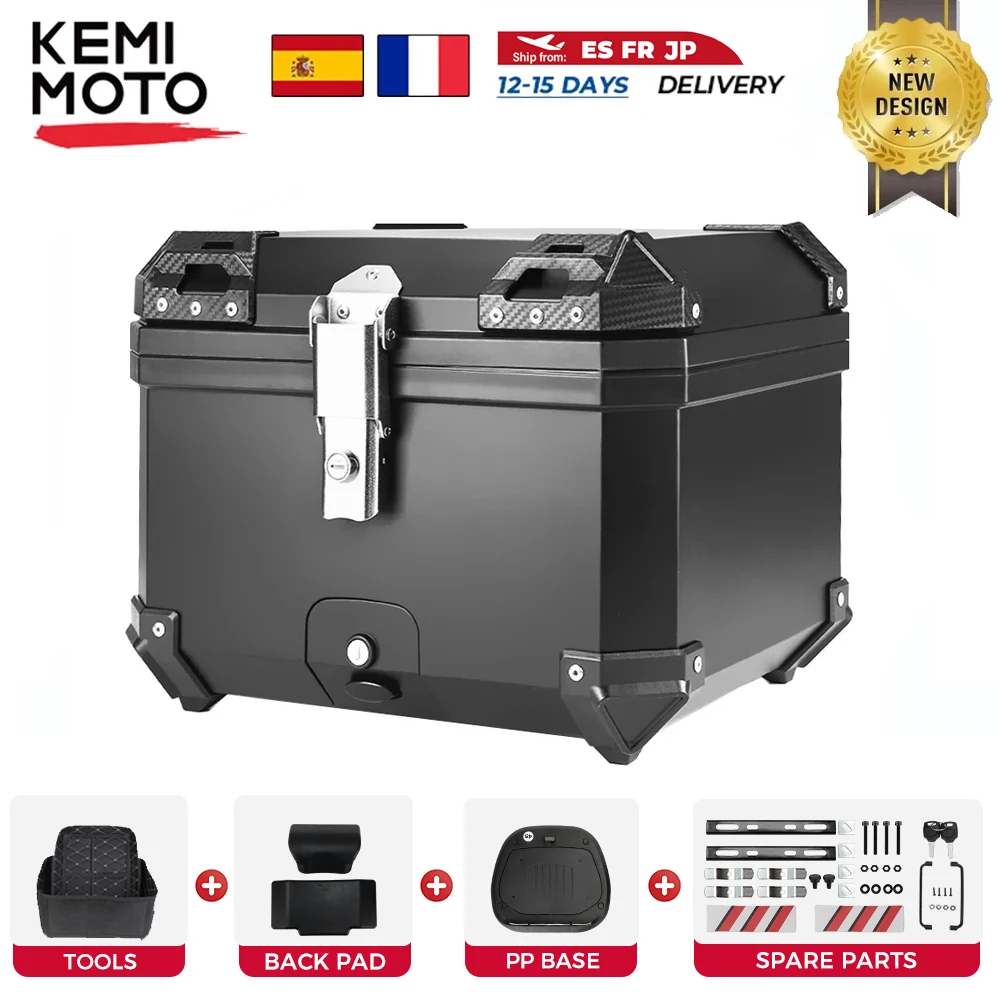 Boîte supérieure de moto 45L/57L/65L, étuis de rangement universels pour casques, pour Honda, Suzuki, YAMAHA, BMW, boîtier arrière