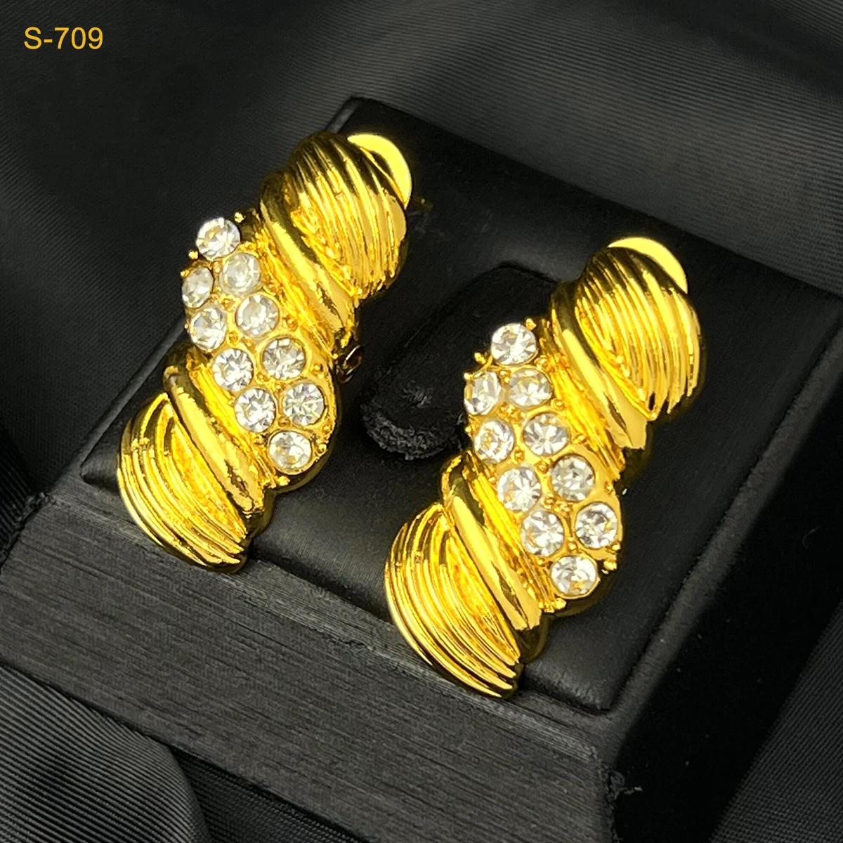 فاخر دبي 24k الذهب اللون كريستال قلادة مجموعات للنساء الزفاف الأفريقي طقم مجوهرات المجوهرات الهندية هدايا المناسبات #4