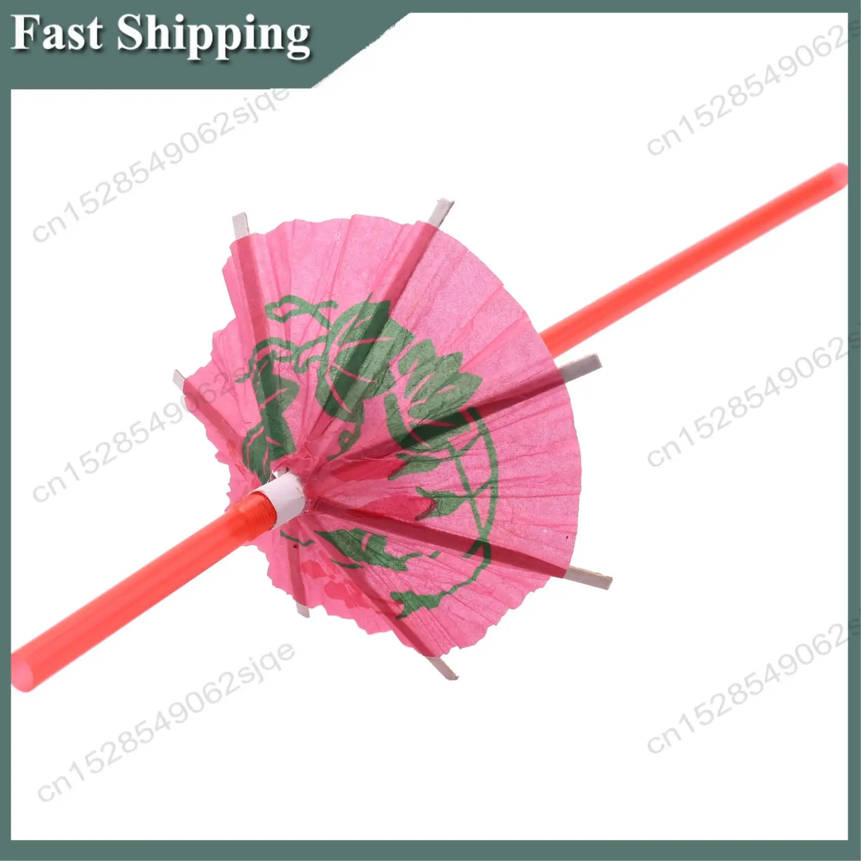 

-ABKM 50 Umbrella Parasol Drinking Straws, Hawaiian Beach Cocktail Luau Party Decorations Supplies