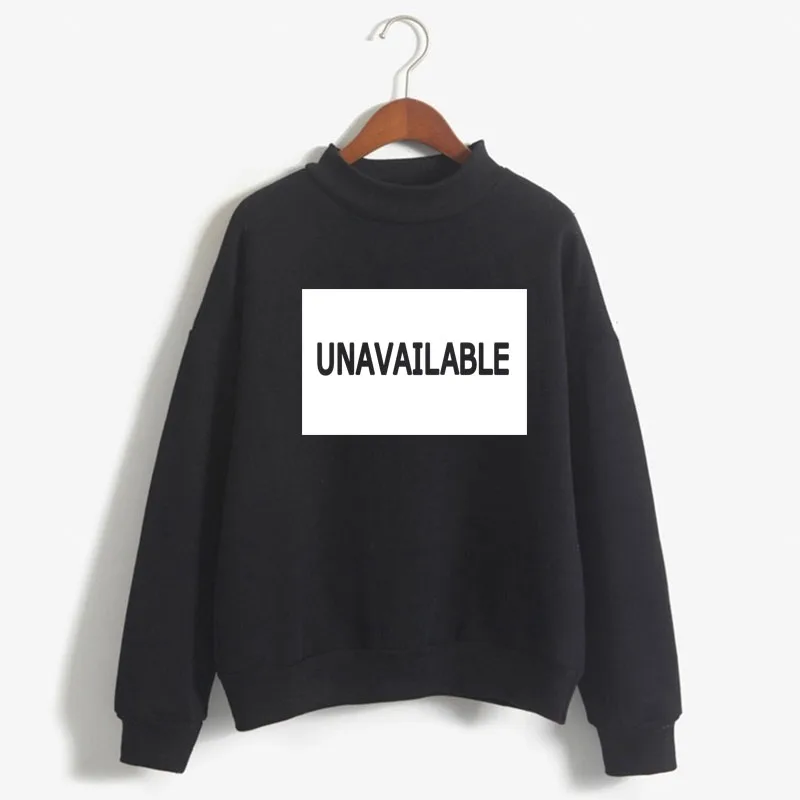 

UNAVAILABLE letters Print Woman Sweatshirt Sweet Korean O-neck Knitted Pullover Thick Autumn Winter Candy Color Women Clothes