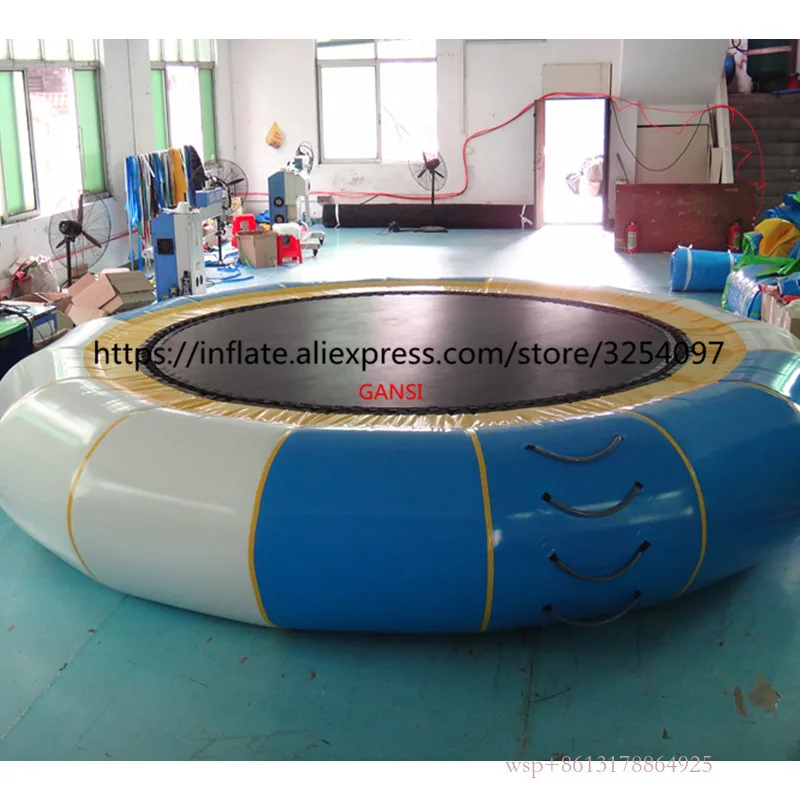 Wholesale Price Air Trampoline Inflatable Jumping Bed Human Inflatable Water Floating Trampoline For Sea Games