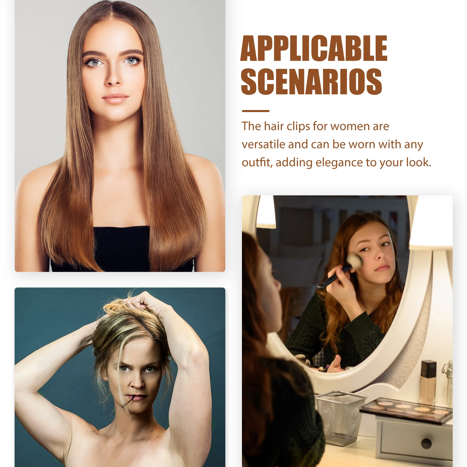 

2Pcs Hair Clips Elegant Butterfly Flower Design Durable Non-Slip Small Hair Accessories for Women Girls Everyday Party