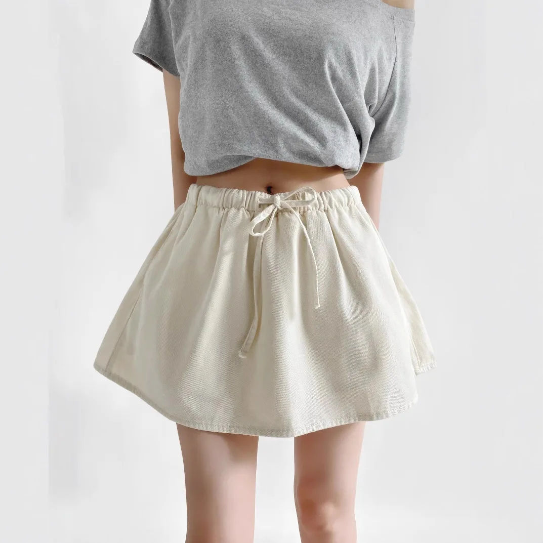 

Summer High Waist A- Line Mini Skirt Women Harajuku Kawaii Y2K Skirts Vintage Gothic Punk Shorts Elastic Waist Yoga Skirt