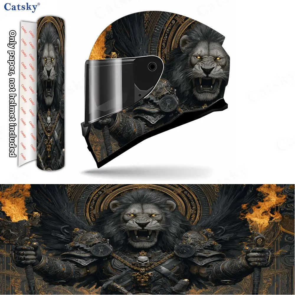 

Magical-armored Manticore Pattern Helmet stickers , PVC Material Multifunctional Helmet Stickers, Scratch-Resistant & Fade-Proof