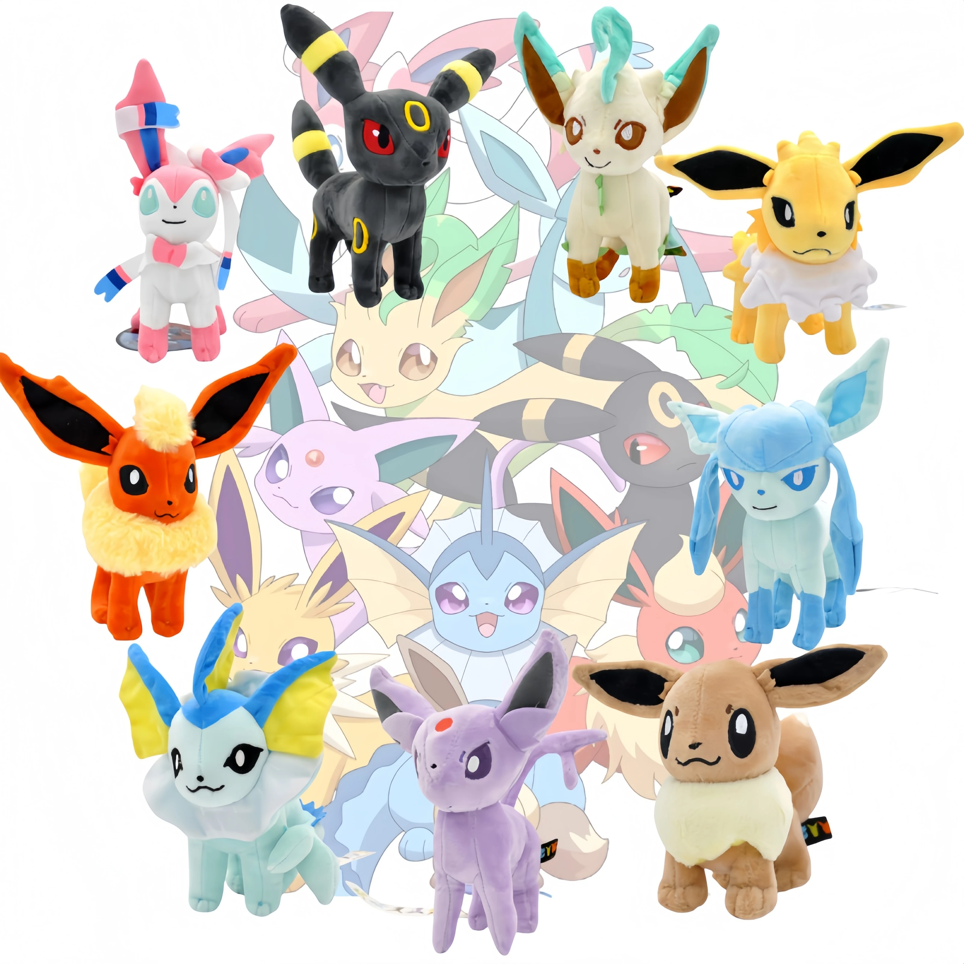 

Eevee Family Peluches Pokemon Plush Toys Set - Sylveon Umbreon Vaporeon Flareon Pikachu Glaceon Stuffed Plushie Kids Xmas Gift