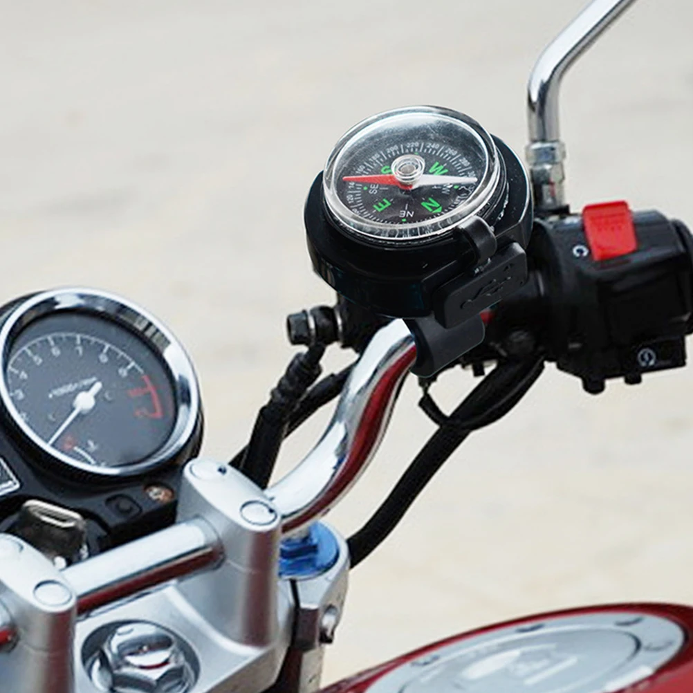 

Motorbike Handlebar USB Waterproof Compass Durable Mobile Phone Accessories Motorcycle USB Chargers