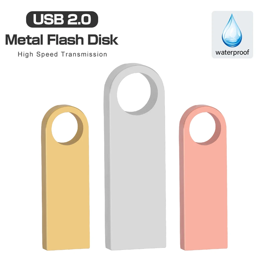 NEW Pendrive 64GB 128GB Memory Stick 128GB 64GB 32GB 16GB 8GB USB Flash Drive Metal Waterproof 8 16 32 64 128 GB USB Flash Drive