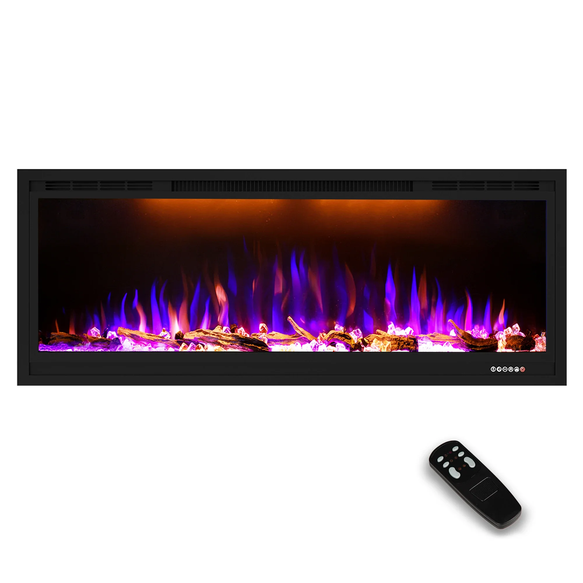 for Luxstar 100 Inch Manufacture Decorative Modern 3D Electric Wall Heaters Indoor with Adjustable Temperature Fire Heaters