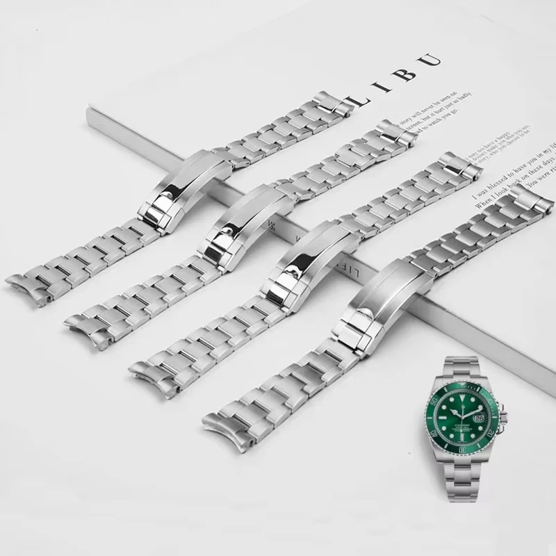 20mm Metal Watchbands for Rolex SUBMARINER DAYTONA GMT Accessories Stainless Steel Bracelet For Rolex Datejust Explorer Strap