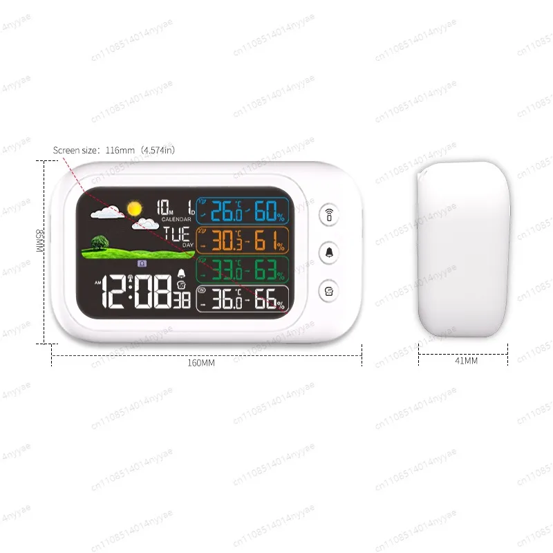 3-Sensor Wireless Weather Station, Professional Indoor/Outdoor Thermometer Hygrometer with Weather Prediction & Clock