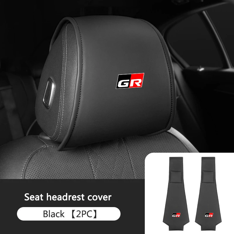 2PCS Car Seat Headrest Protective Cover For Toyota GR RAV4 Crown Hilux Fortuner Corolla SE Camry Yaris Land Cruiser Prado Venza