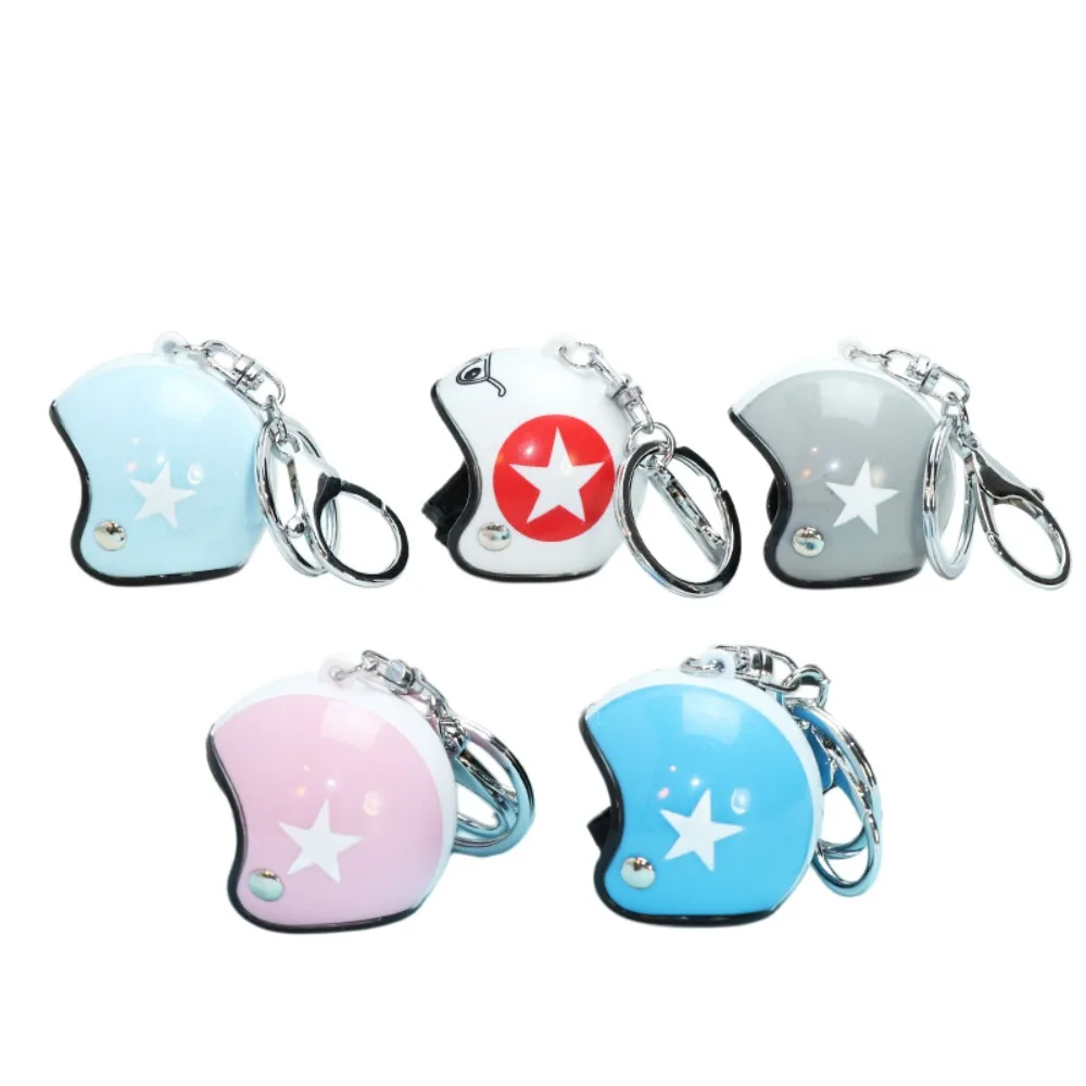 New Motorcycle Helmets Key chain Women men Cute Safety Helmet Car Keychain Bags Hot Key Ring gift Jewelry wholesale 17022