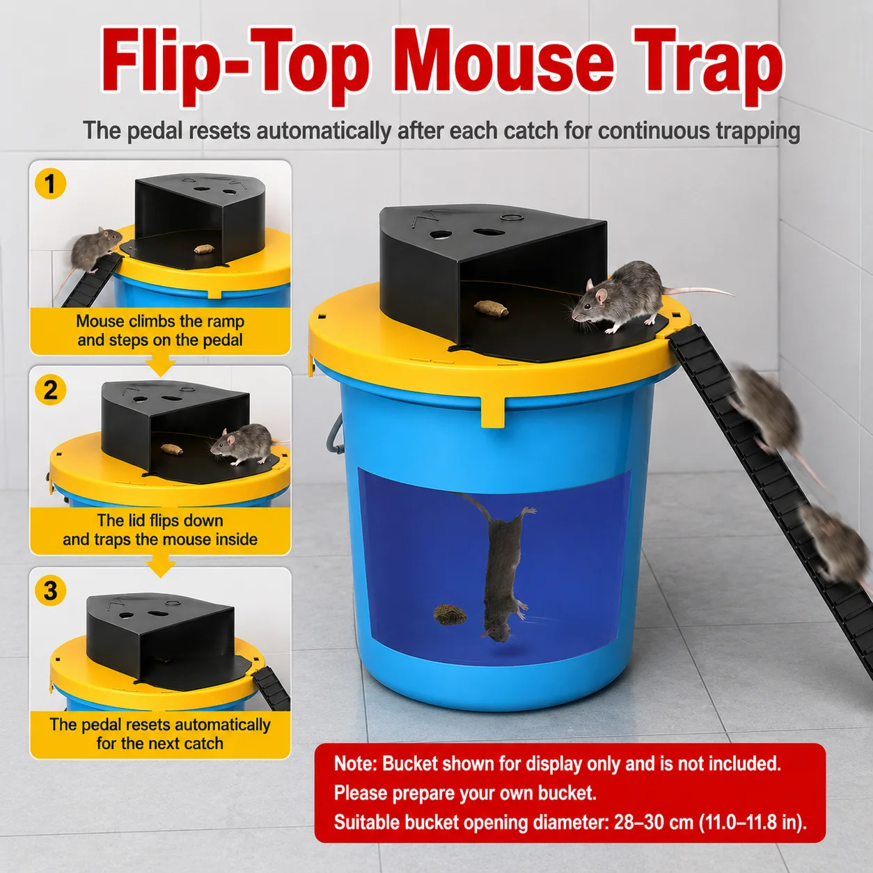 Gardening Tools And Uses - 2PCS Reusable Bucket Mouse Trap Lid,