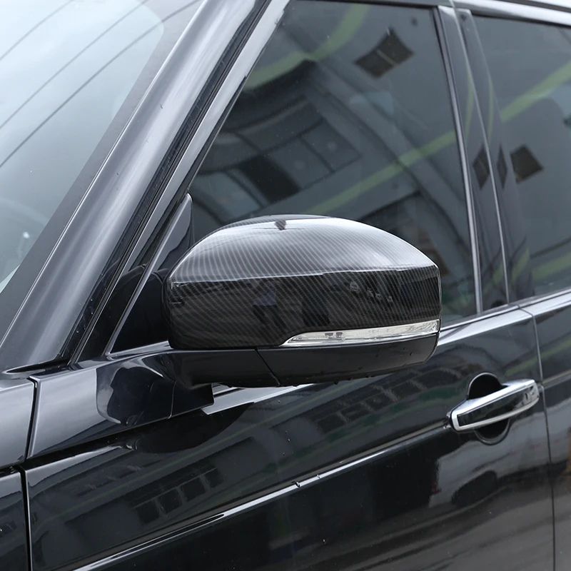 Couvercle de rétroviseur de voiture en Fiber de carbone ABS adapté pour Range Rover Sport VOGUE pour Discovery 4/5 2013 – 2021, accessoires de voiture