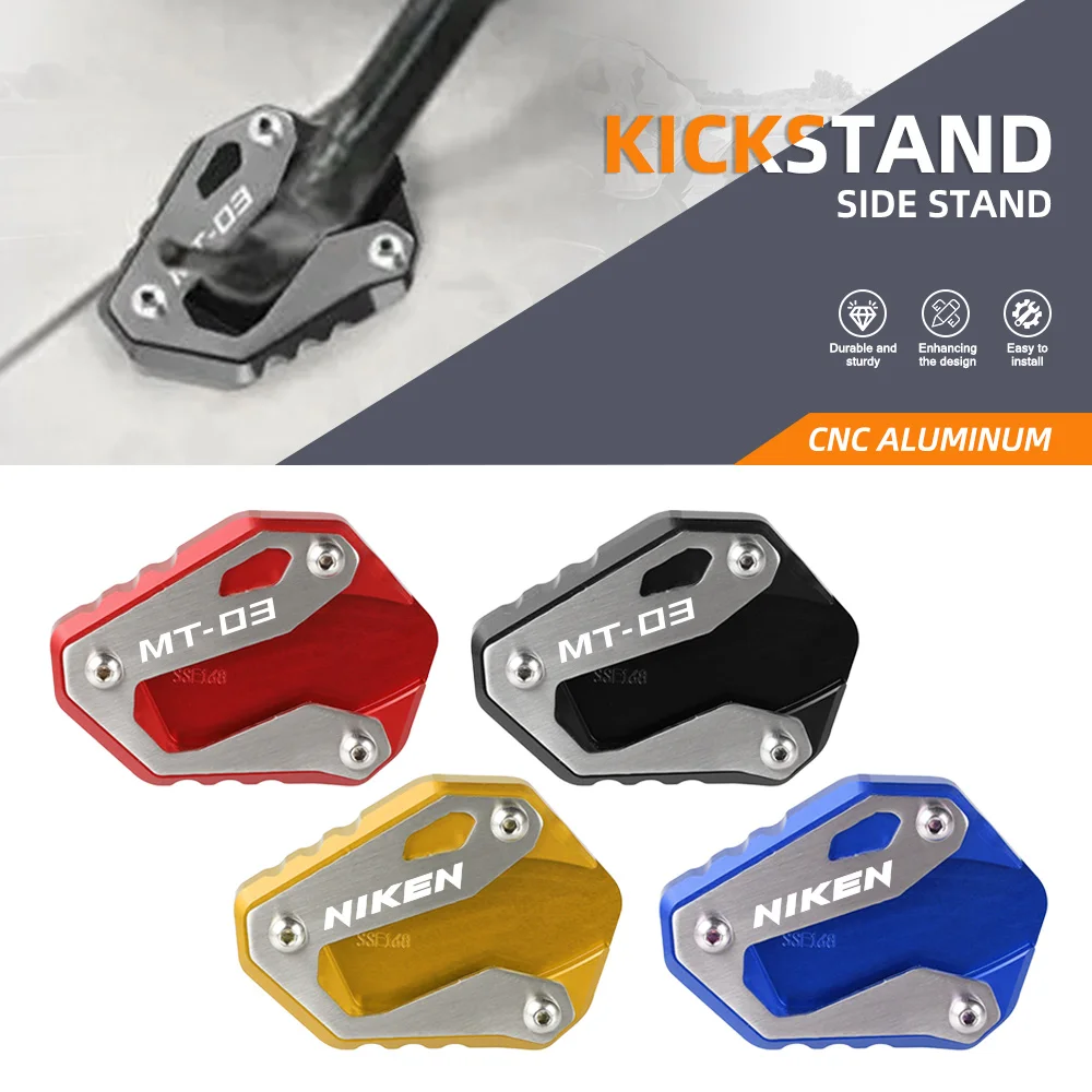 

Motorcycle Accessories CNC Aluminium Side Stand Enlarge Extension MT 03 MT03 FOR Yamaha MT-03 ABS NIKEN 2018 2019 2020 2021