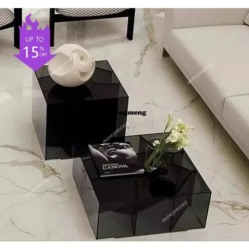 

Designers Transparent Glass Coffee Tables Living Room Italian Luxury Coffee Tables Originality Home Furniture Salontafel
