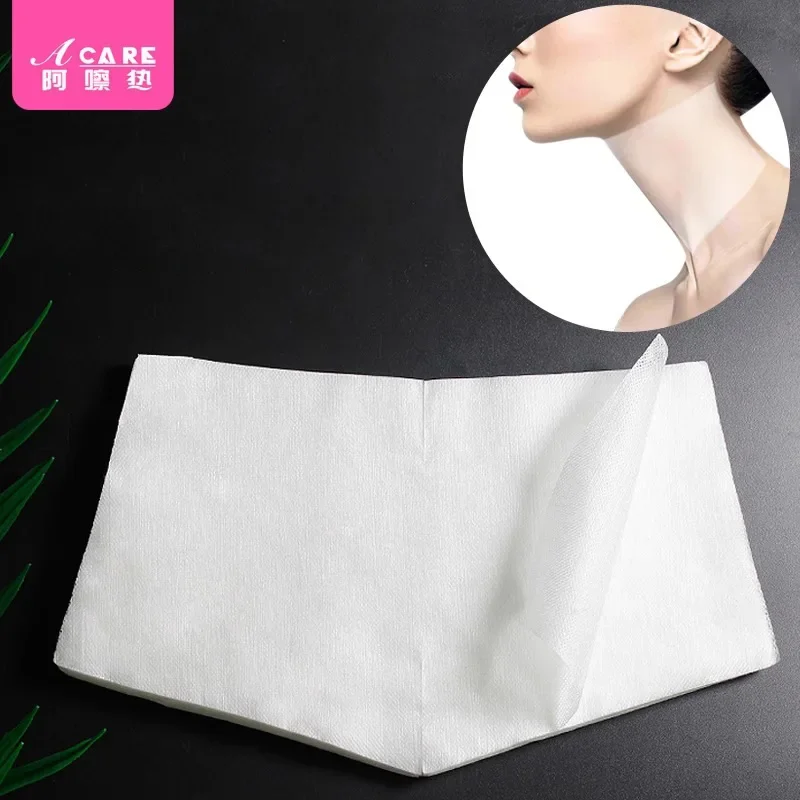 DX01/Máscara para el cuello/A1PQ7-Hoja de máscara para el cuello Tencel fácil de usar, máscara de papel para Spa desechable, compresa húmeda, cuidado portátil del cuello