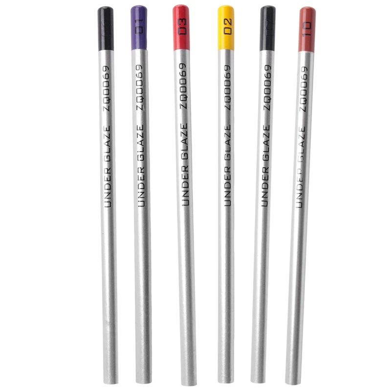 

6Piece Underglaze Pencils, Underglaze Pencils For Pottery,Underglaze Pencil Precision Underglaze Pencil For Pottery