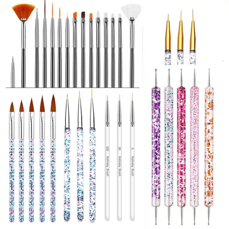 

1set UV Gel Nail Art Brush Nail Art Dotting Pen Drawing Painting Set DIY Design Nail Art Dotting Tools Manicure Accessories Tips