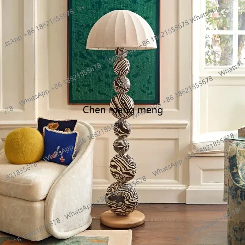 M45 Simple, floor lamp next to the sofa in the living room, designer bedroom, study, medieval creative painted ball ornament lam