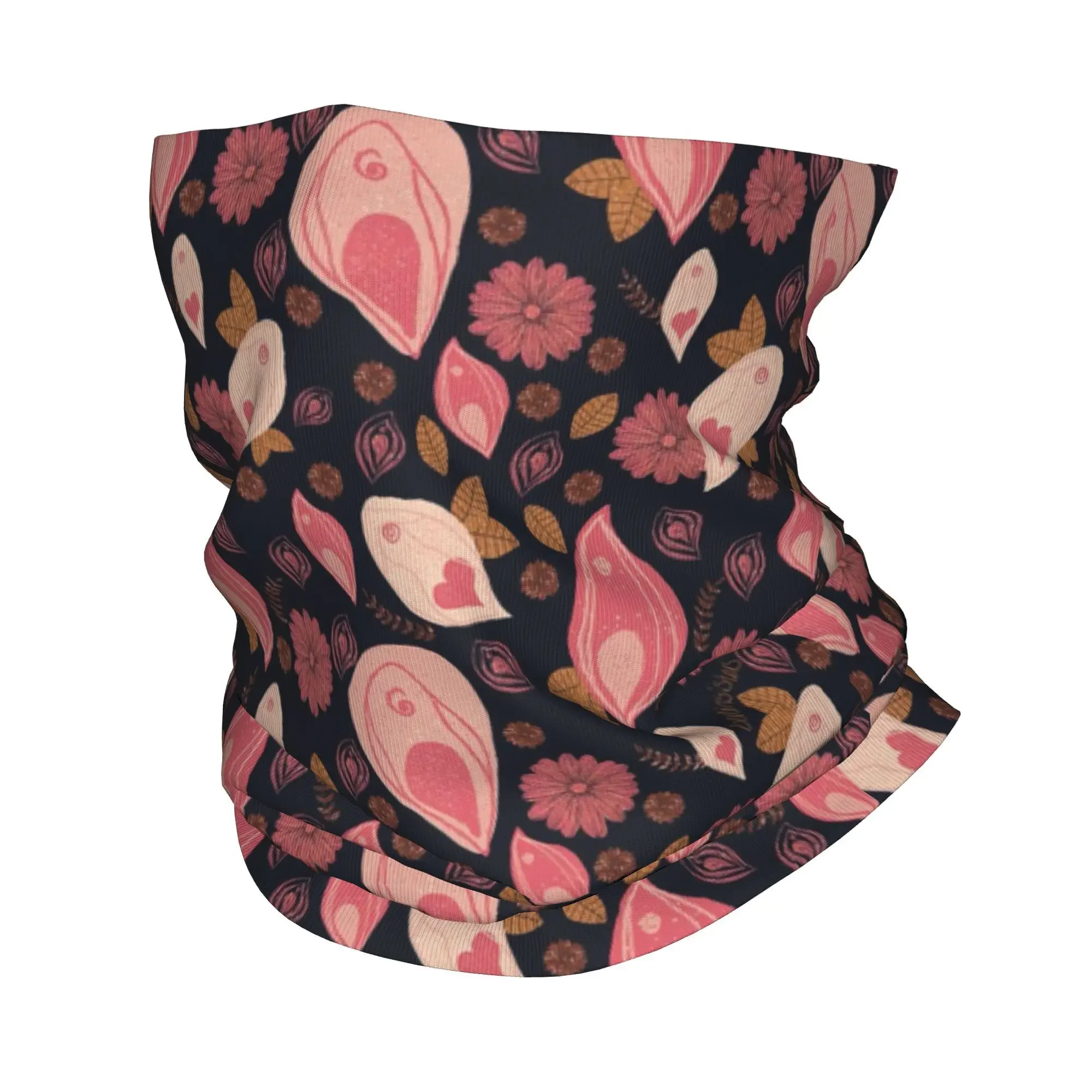

vulva flower pattern Bandana Neck Cover Printed Wrap Scarf Warm Face Mask Cycling Unisex Adult Washable