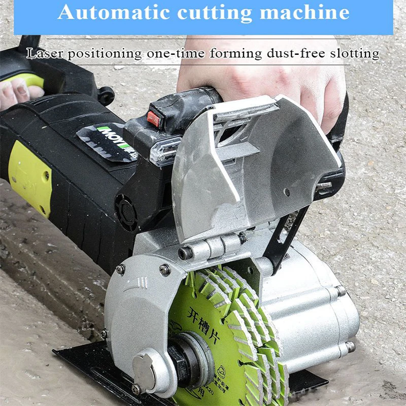 Wall Slotting Machine Electric Wall Chaser Groove Cutting Machine Dustproof and Laser Sighting Steel Concrete Circular Saw tools