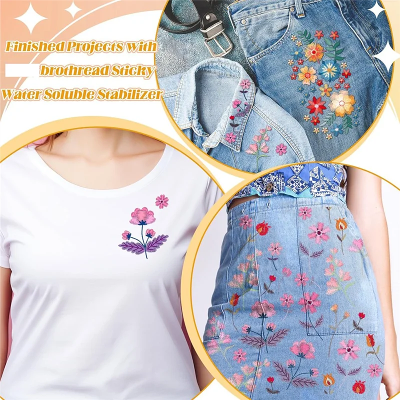 ABGN 20 шт. 8,3X11,7 дюйма водорастворимый стабилизатор вышивки для машинной вышивки и ручного шитья вышивки