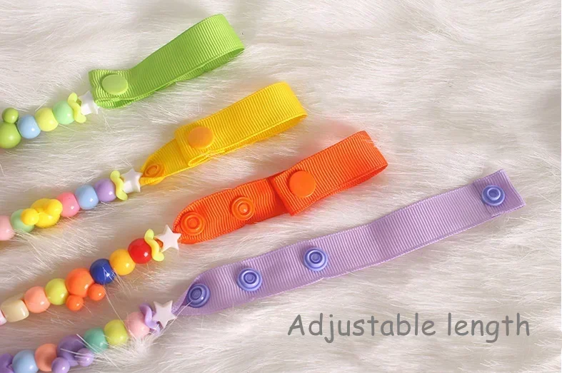 Baby Pacifier Clip Nipple Chain Colourful Beads Dummy Clip Baby Soother Holder BPA Free for Teether Nipples Dental Care