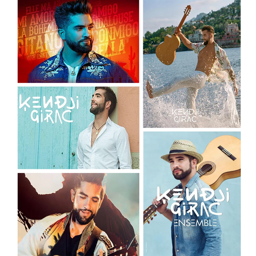 النجوم Kendji Girac الماس اللوحة 5D DIY بها بنفسك الماس الفسيفساء التطريز عبر الابره عدة الفرنسية الموسيقى المعبود صورة ديكور المنزل