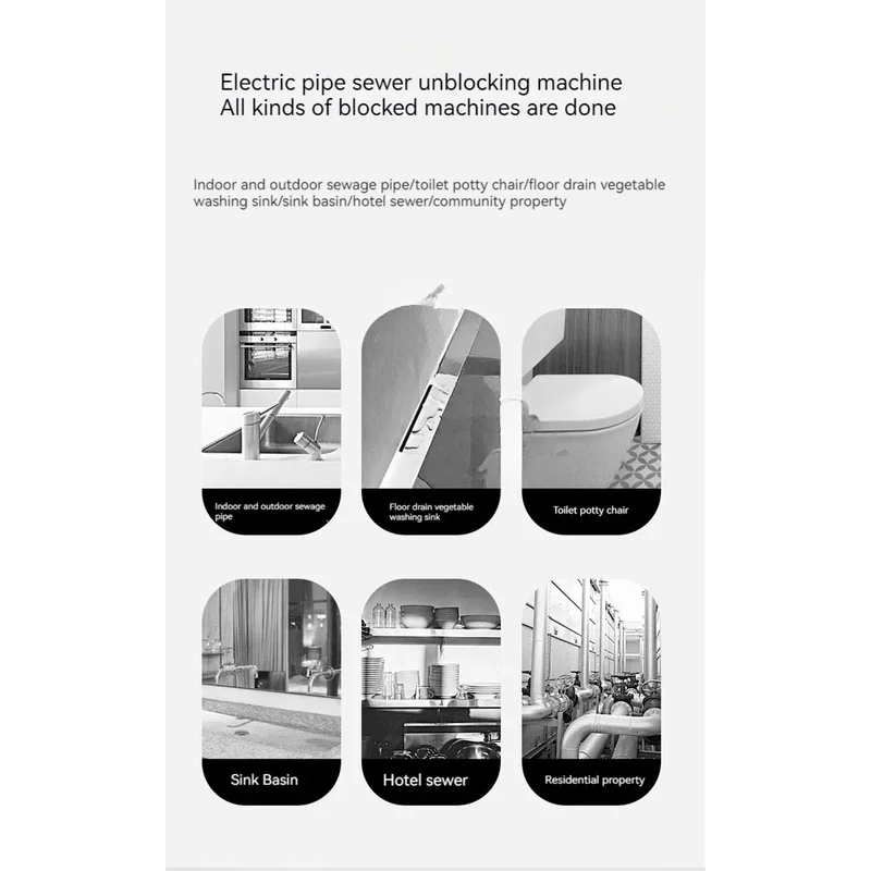 Professionele pijpbagger Automatische rioolbagger Toilet Afvoerputje Baggerreiniging