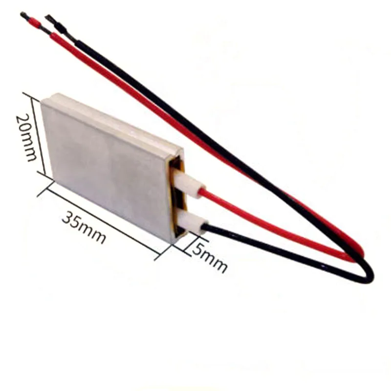 1PC Small 35x20x5mm Ceramic PTC Constant Temperature Air Electric Heating Plate 50℃ ~ 270℃ DC/AC 5V 12V 24V 220V
