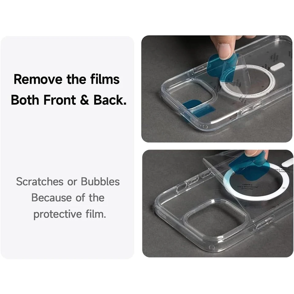 Funda Antiamarillento para Magsafe iPhone 16 Pro Max 15 Plus 14 13 Mini 12 11 SE 2022 2020 8 16Pro Cubierta Híbrida Accesorios 6