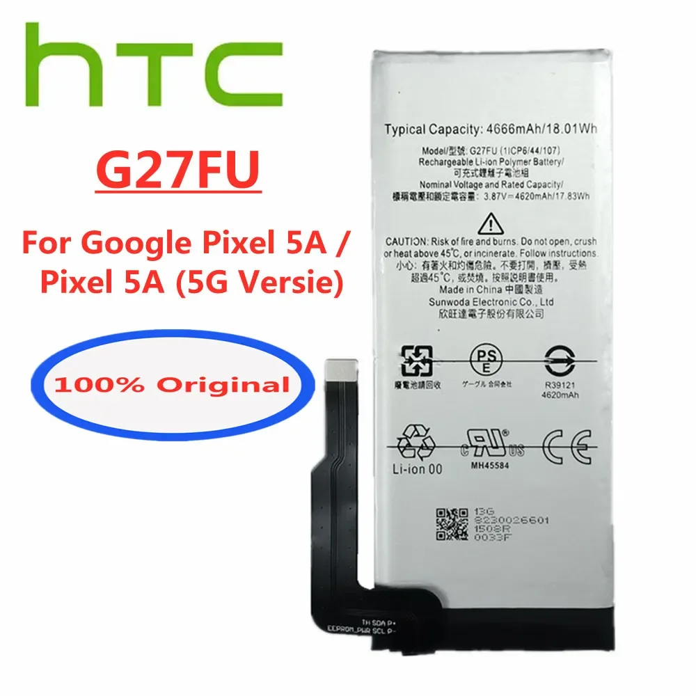 

High Quality G27FU Original Battery For HTC Google Pixel5A Pixel 5A 5G Versie Mobile Phone Batteria Bateria + Tools