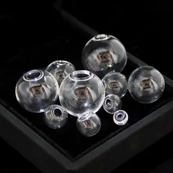 10piece 6-40mm Hollow Glass Ball With One Hole Round Bubble Vial Glass Globe Orbs Jewelry Findings Glass Locket Accessories