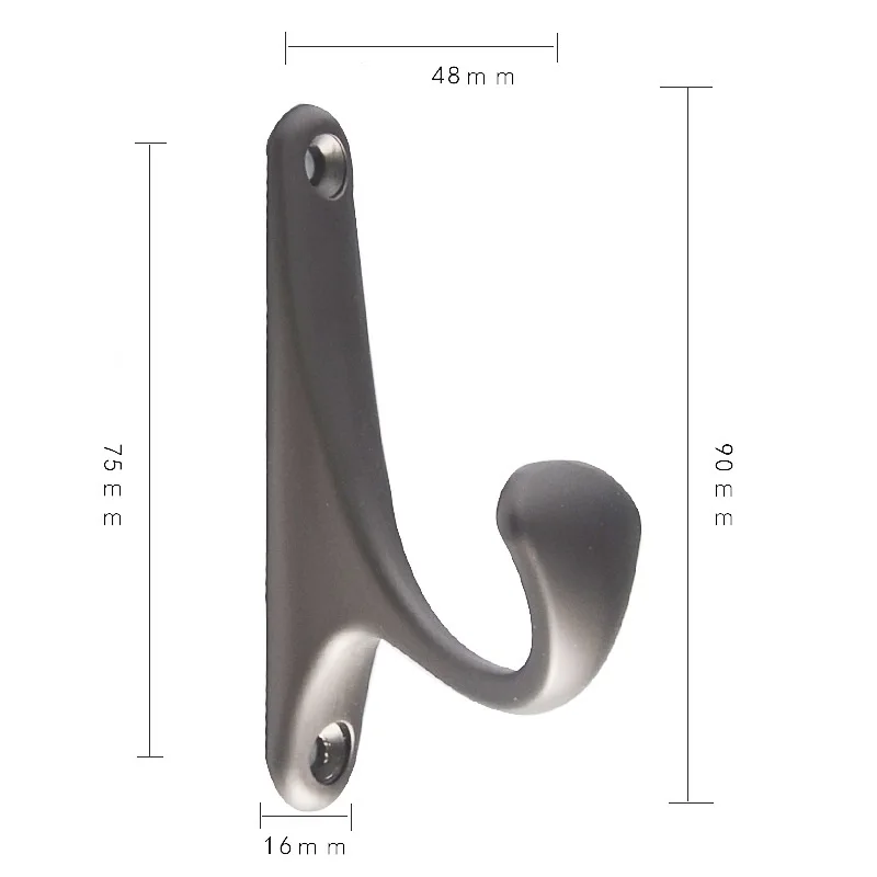 Alloy Coat Hanger Wall Hooks For Hanging With Screws Multiple Colors Key Hooks Home Decoration Accessories for Living Room