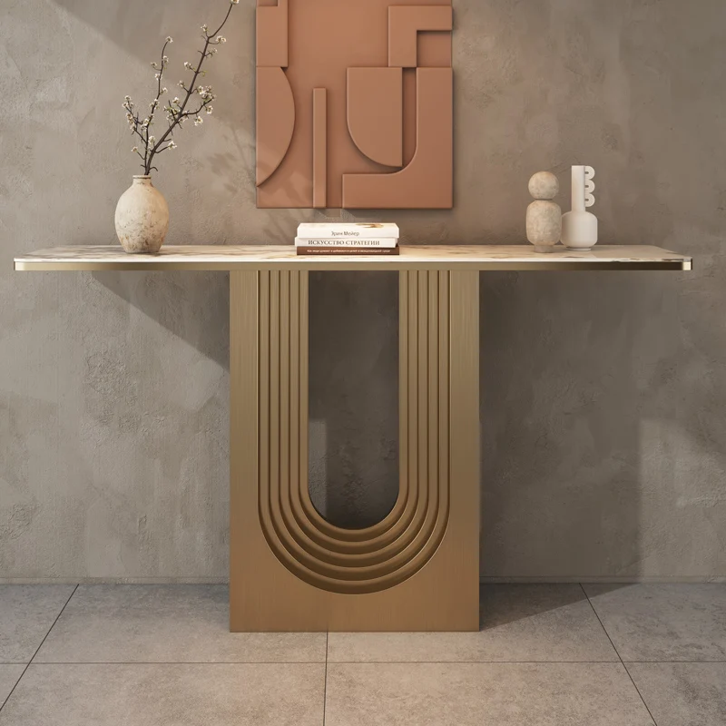 Living Room Furniture Designer Console Table With Marble Top Hotel Table White Marble Console Table Modern