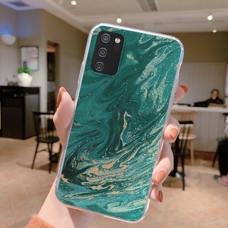 Transparent Back Cover For Samsung Galaxy A02S M02S Case Silicone Soft Clear Capa For Samsung A 02S Fundas Marble Pattern Case image 4
